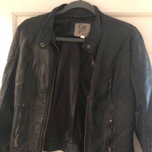 Black leather jacket